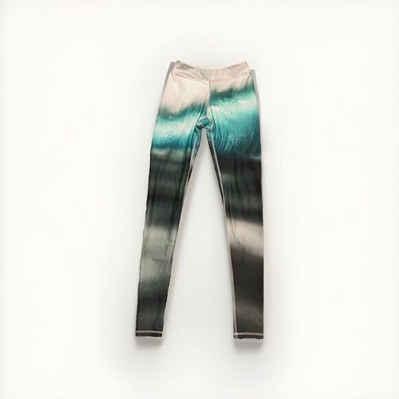 Electric & Rose Women's Small Green Black White Ombre Leggings - Picture 1 of 4